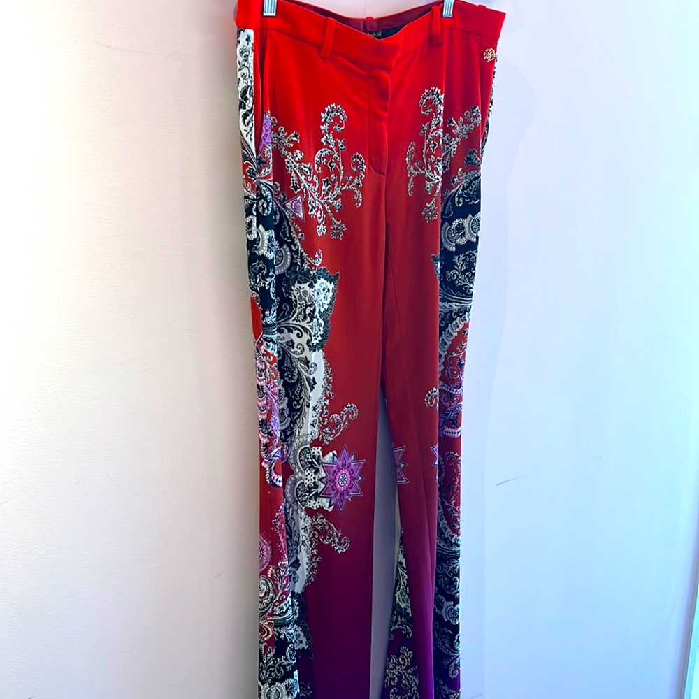 Roberto Cavalli red dress pants